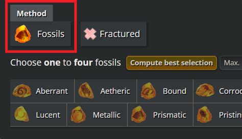 poe ninja fossils